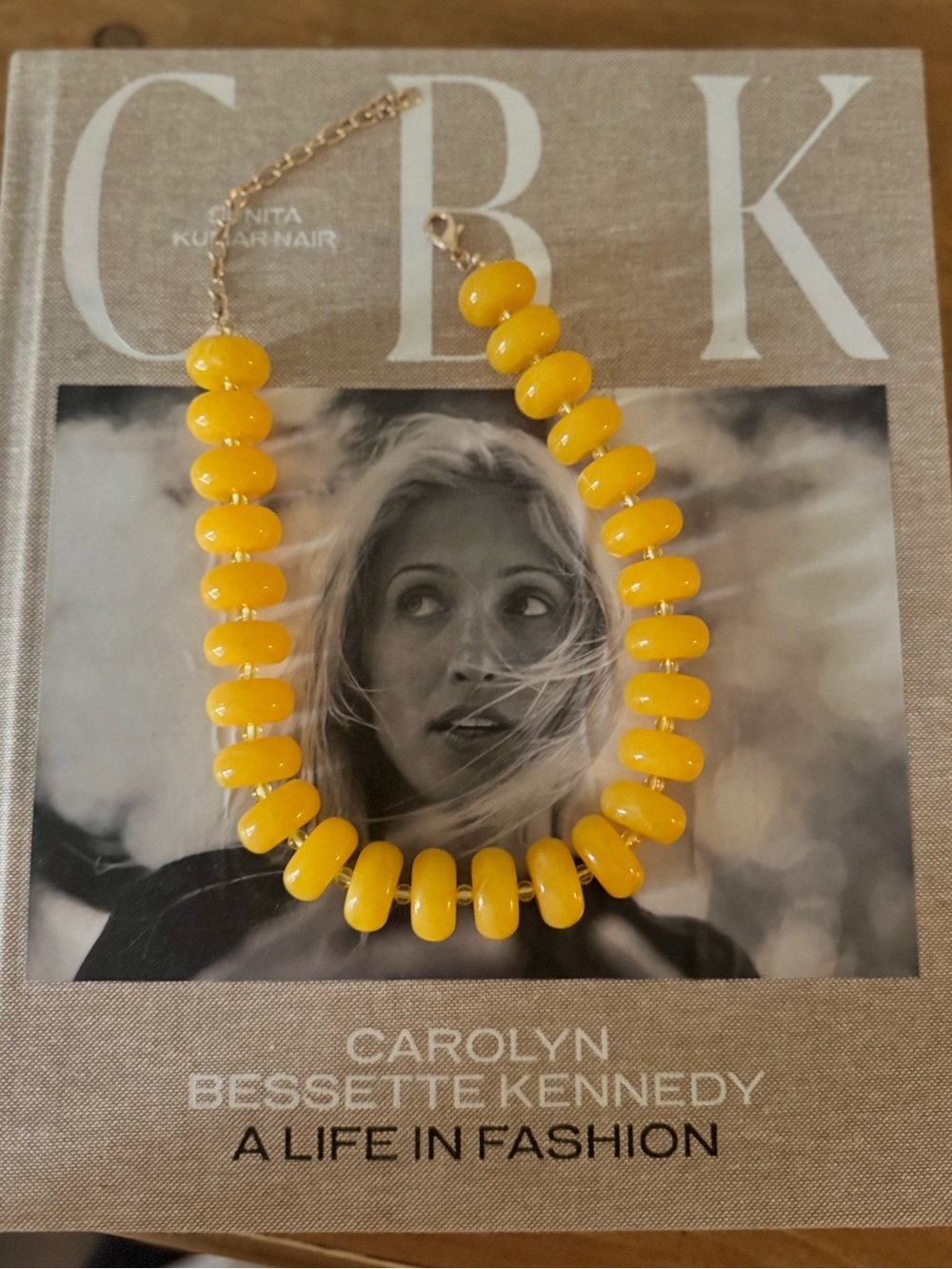Yellow Beaded Chunky Necklace